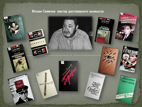 «Юлиан Семенов – мастер достоверного вымысла»